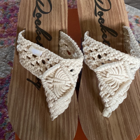 Rocket dog platform crocheted sandals things y2k tan - Picture 2 of 5